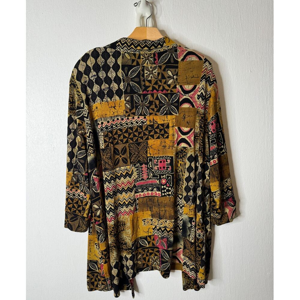 Vikki Vi Plus 2x Brown Multi Patchwork Open-Front… - image 7